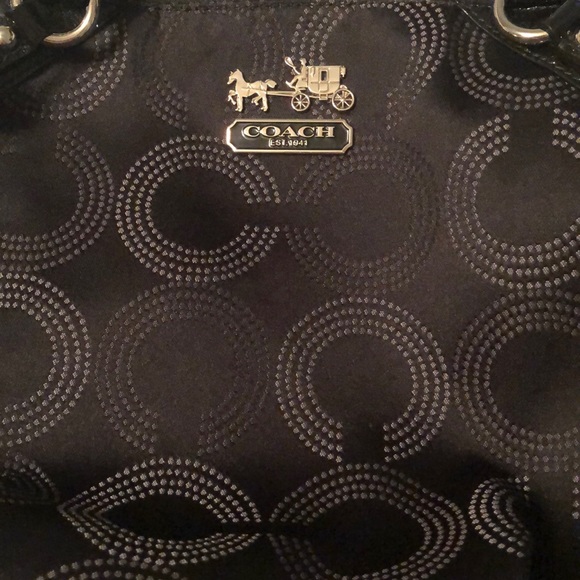 Coach handbag - black with monochromatic C logo - Picture 2 of 8
